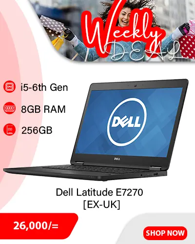 Dell Latitude E7270 intel Core i5-6th Gen, 8GB RAM, 256GB SSD 12.5 inch [EX-UK]