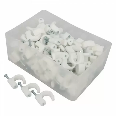 6mm Cable Clips Packet of 100pcs - Almiria Techstore Kenya