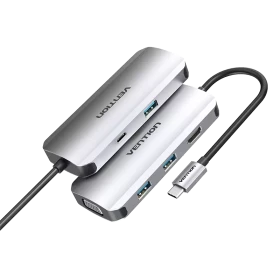Vention USB type c to multi function 6 in 1 docking station