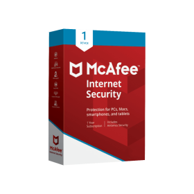 McAfee internet security 1 user