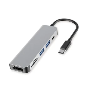 USB TYPE C TO USB C, 2*USB 3.0, HDMI, SD  6 in 1 adapter