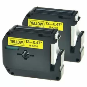 Brother M-K631 12mm Black on Yellow tape