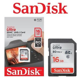 Sandisk Ultra SDHC 16GB memory card