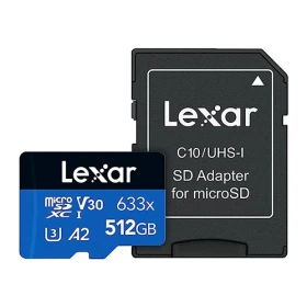 Lexar 512GB High-Performance 633x UHS-I microSDXC Memory Card 
