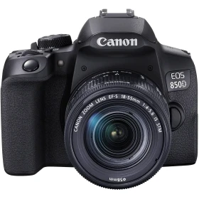 Canon EOS 850D DSLR camera with 18-55 mm lens