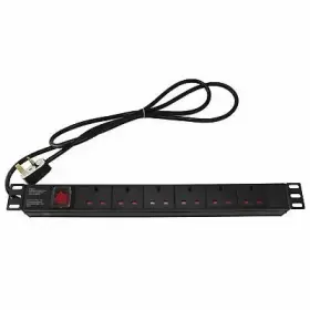 1U Rack Mount 6 Way PDU