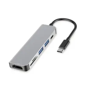 USB TYPE C TO USB C, 2*USB 3.0, HDMI, SD 6 in 1 adapter